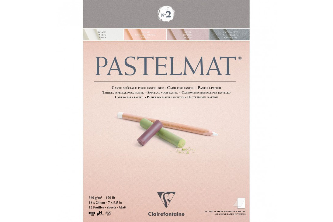 Clairefontaine Pastelmat Pad Natural Shades 360g 18x24cm, 12 Sheets
