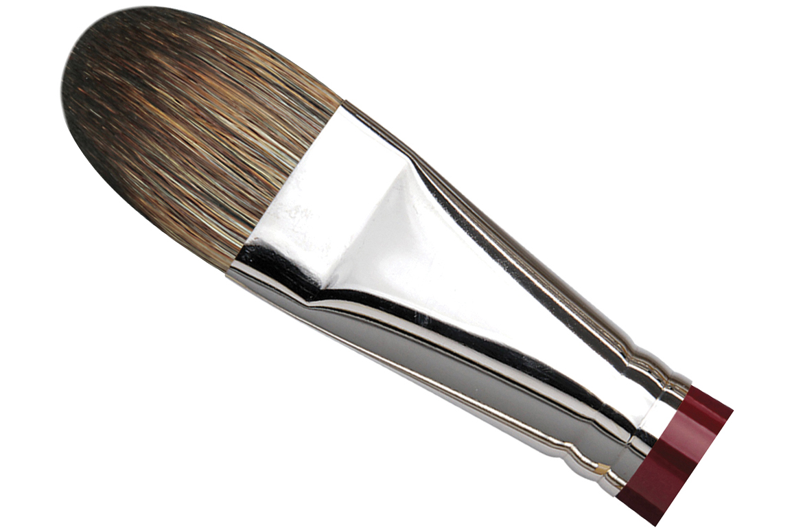 7185K-04 da Vinci Oil & Acrylic Series 7185K Top Acryl Paint Brush Size 4 Flat Red/Brown Synthetic with Short Handle 