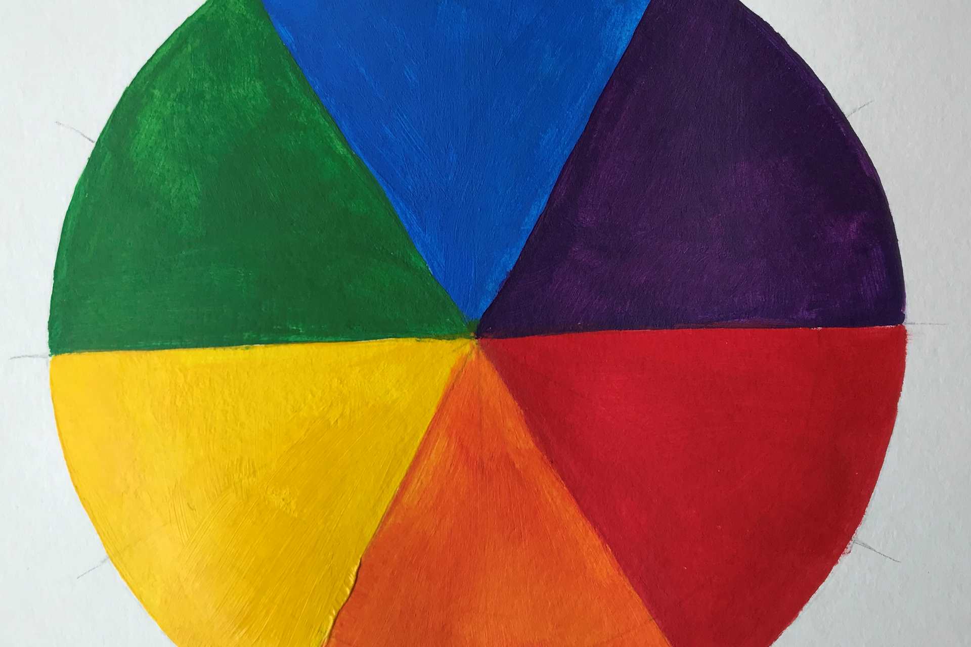 colour wheel blue purple red orange yellow green segments