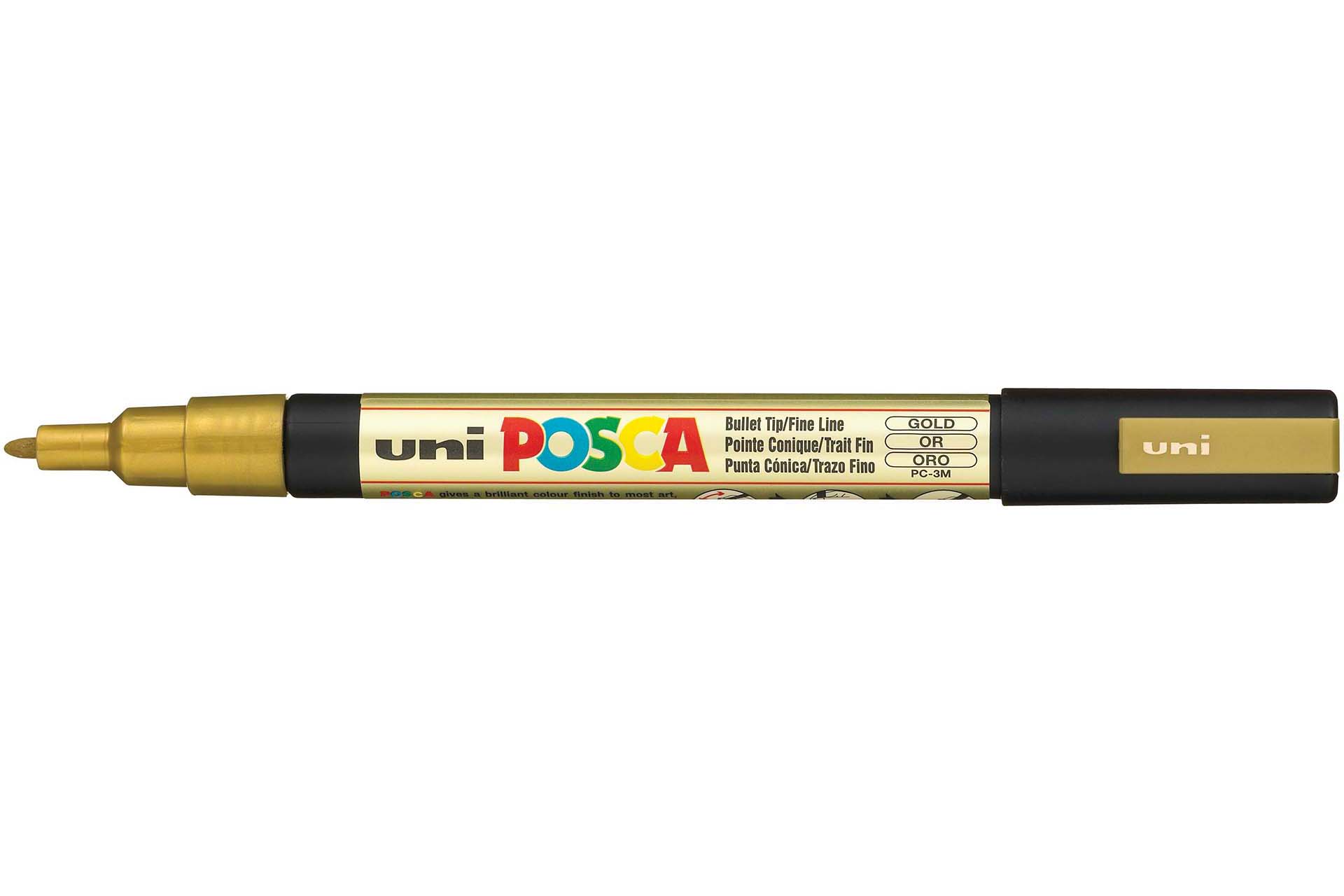Uni Posca Pen - PC-3M - Posca - Fine Bullet Tip - Gold (38)