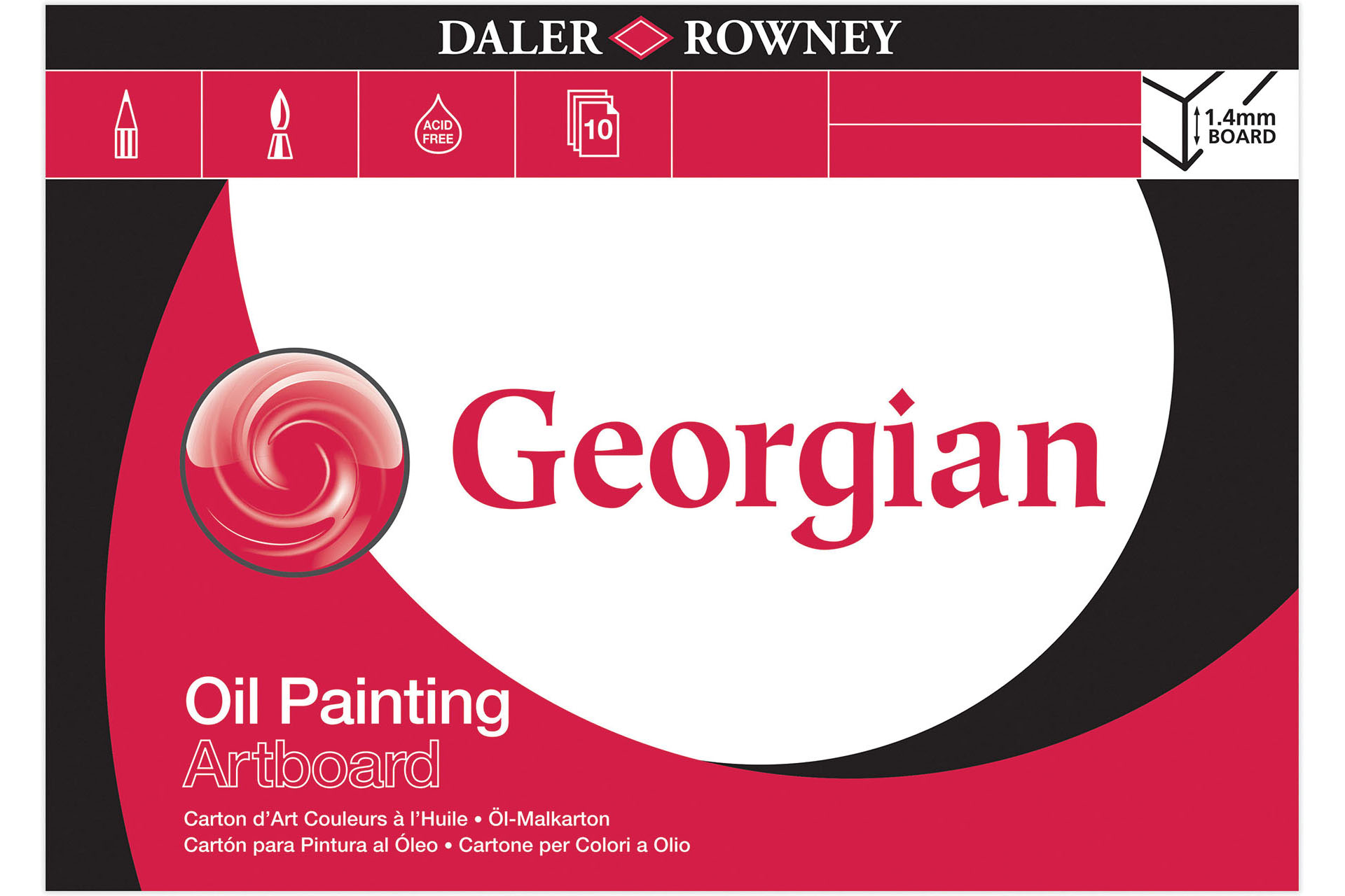 10 Sheets Choose A4 or A3 Daler Rowney Georgian Oil Painting Art Board Pad 