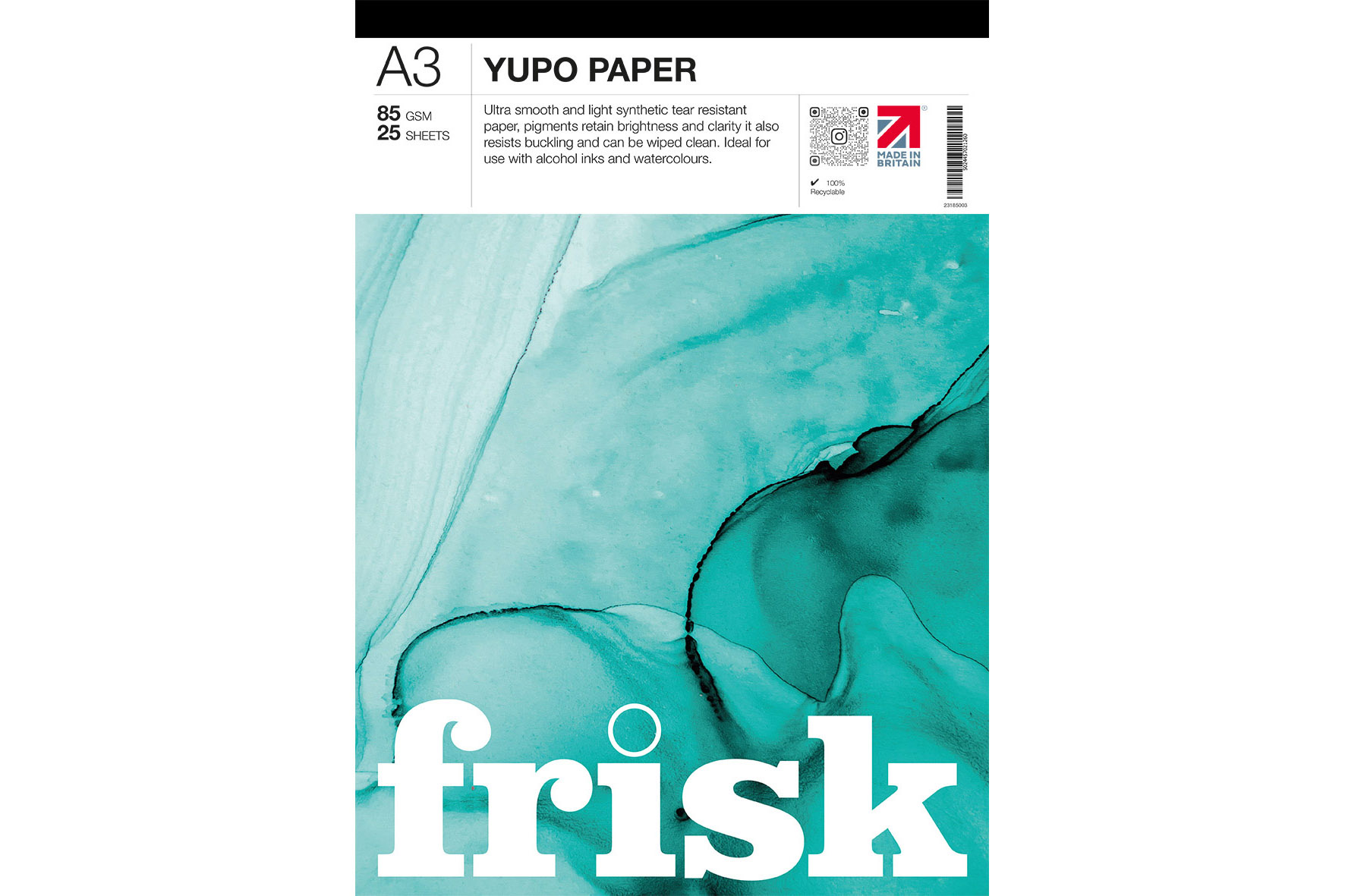 25 sheets Smooth surface Yupo Synthetic Painting Paper A3 85gsm 